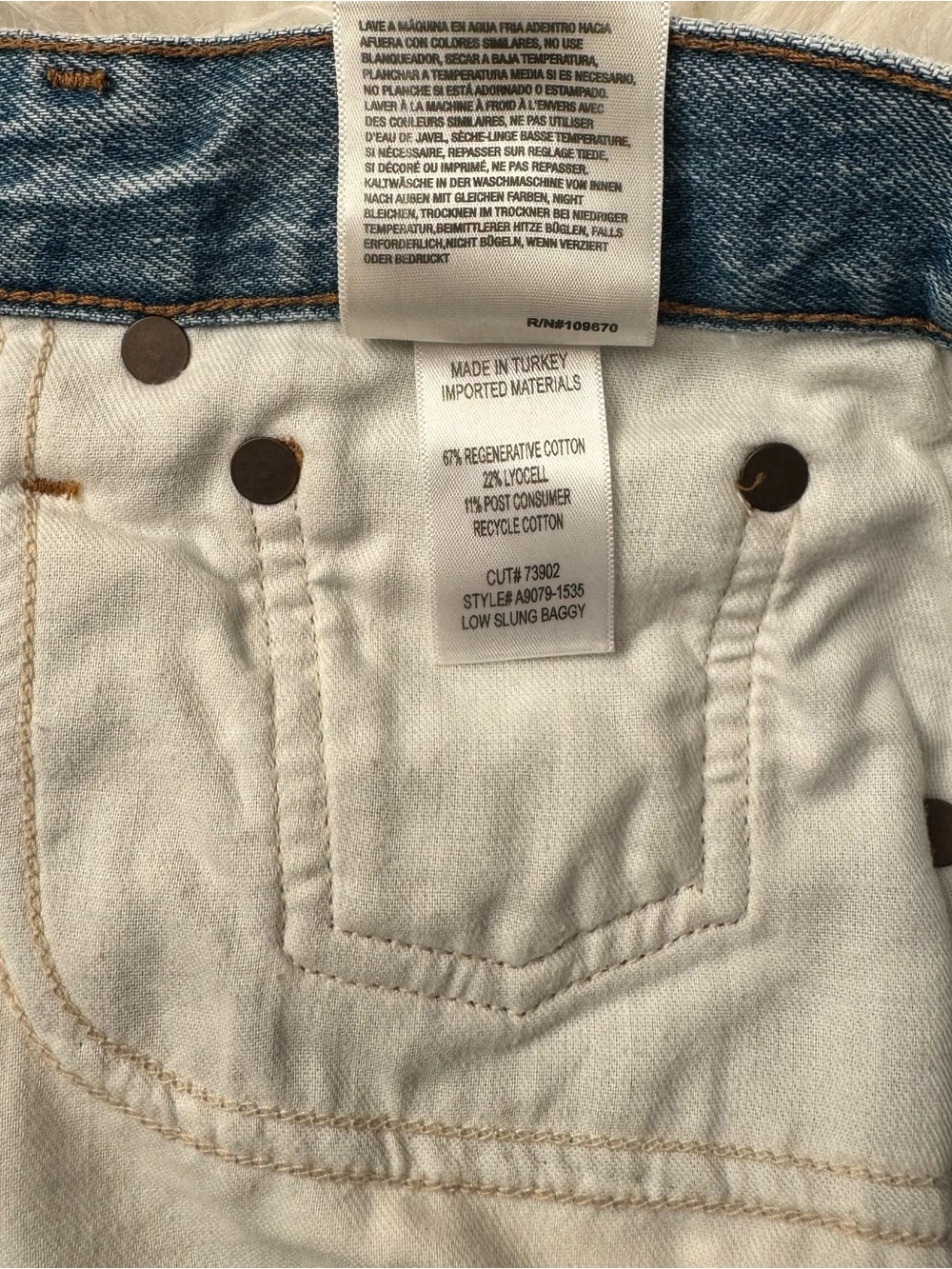 Agolde Low Slung Baggy 30.5" in Libertine Size 27 - Picture 7 of 9
